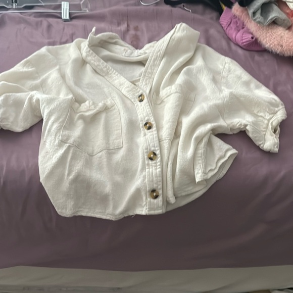 Artsy White Blouse - Picture 1 of 3